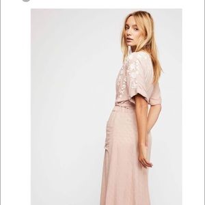 Free people love to love you midi dress pink